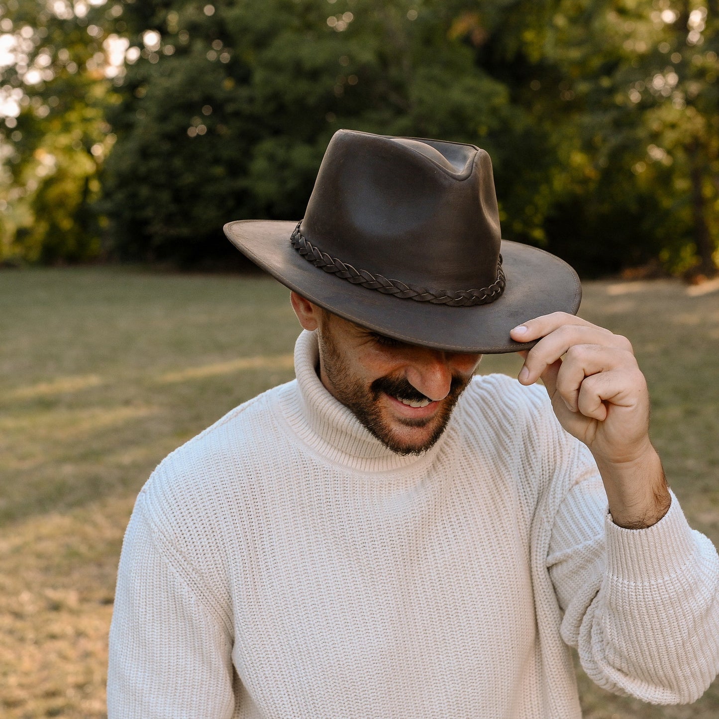 The Wilde – Skórzany kapelusz Fedora premium - Luxunka