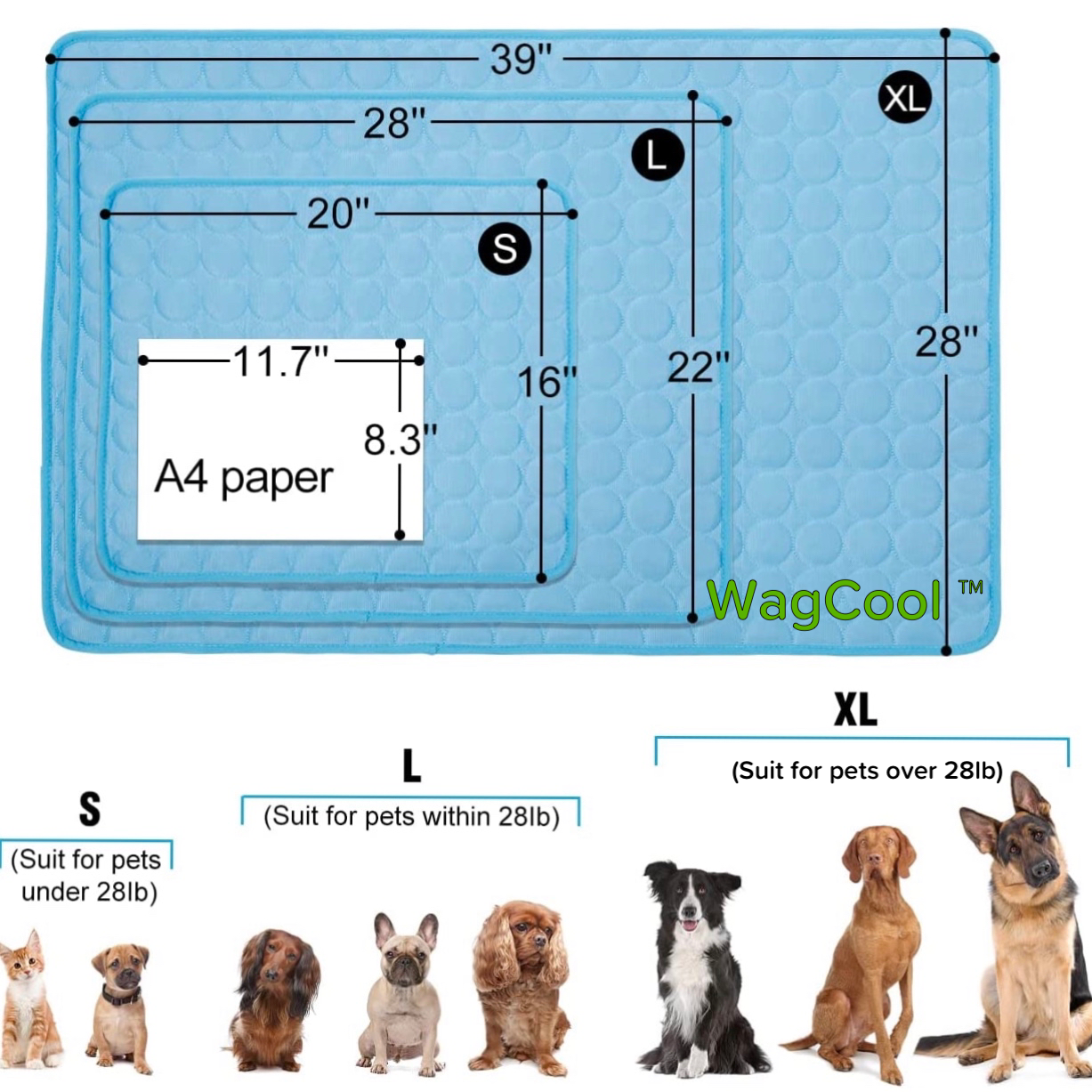 WagCool™ - Mata chłodząca dla psa (Oryginalna)